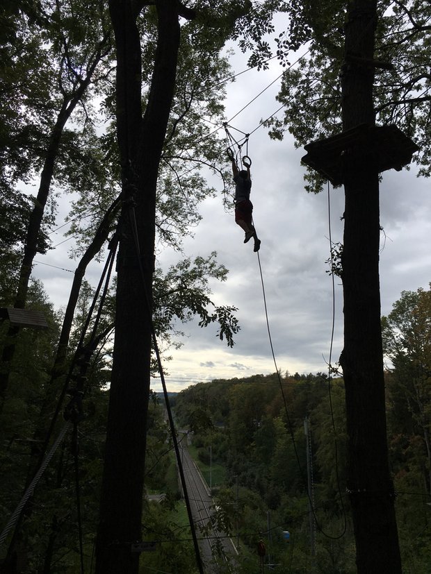 Am Seil über dem Rheinfall: Klassenreise der U1c