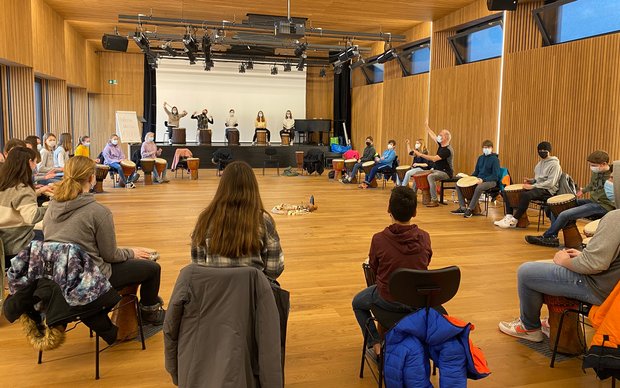 Djembe-Workshop vom 16. Februar für alle 2. Klassen