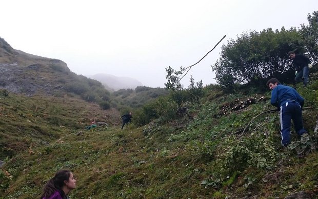 Umwelteinsatz der G4a auf der Alp Lasa