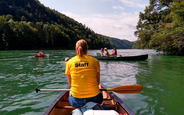 Teamtag FS Englisch am 02. Juli 2019 Paddeln im Rhein