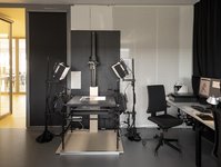 Grafikplatz mit Tricktisch und Scanvorrichtung